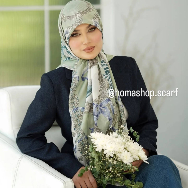 روسری نخ کتان تابستانه