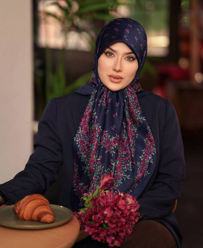 روسری ابریشم توییل (شکوفه)