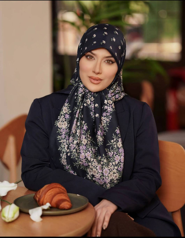 روسری ابریشم توییل (شکوفه)