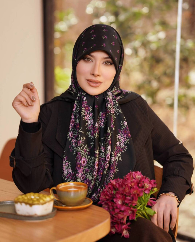 روسری ابریشم توییل (شکوفه)