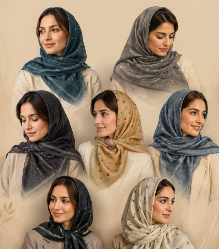 روسری حریر نخ